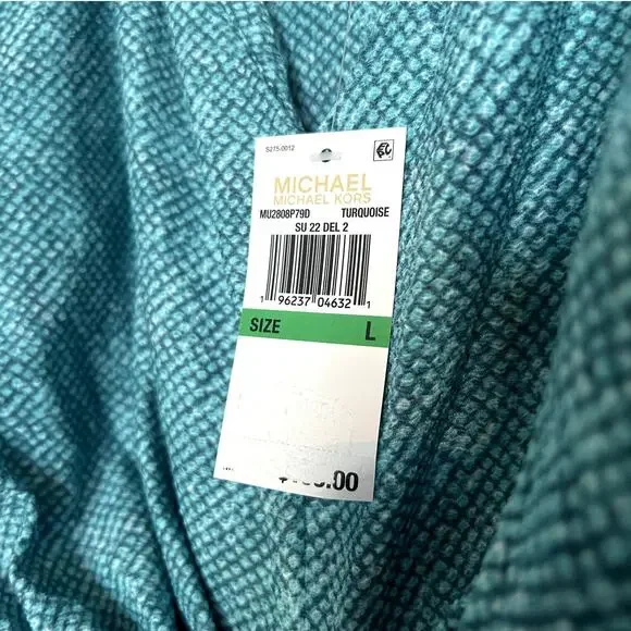 NWT Michael Kors Twist Chain Strap Camisole Dress, Blue, Women's Large - Picture 6 of 7